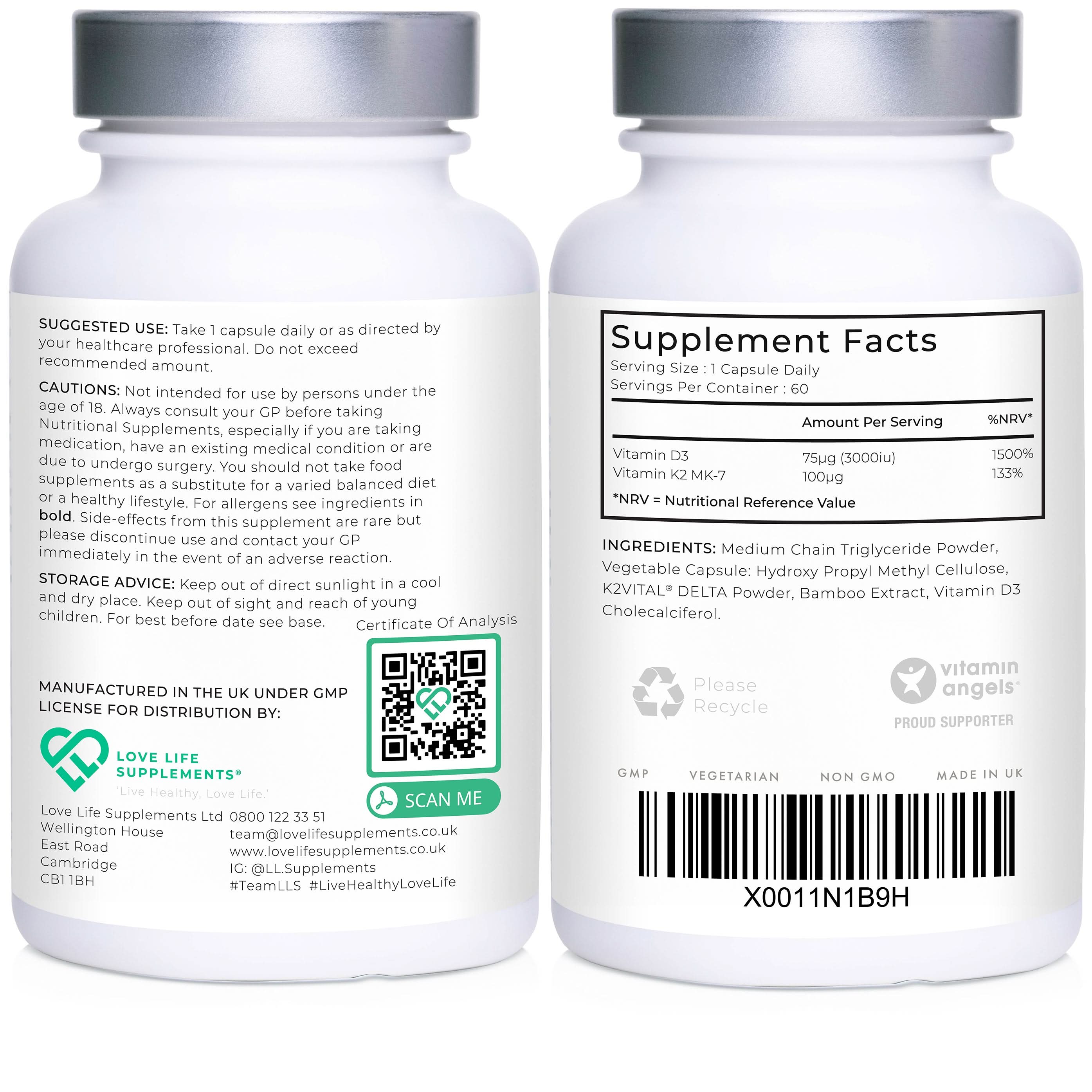 Vitamin D3 + K2 (K2Vital)