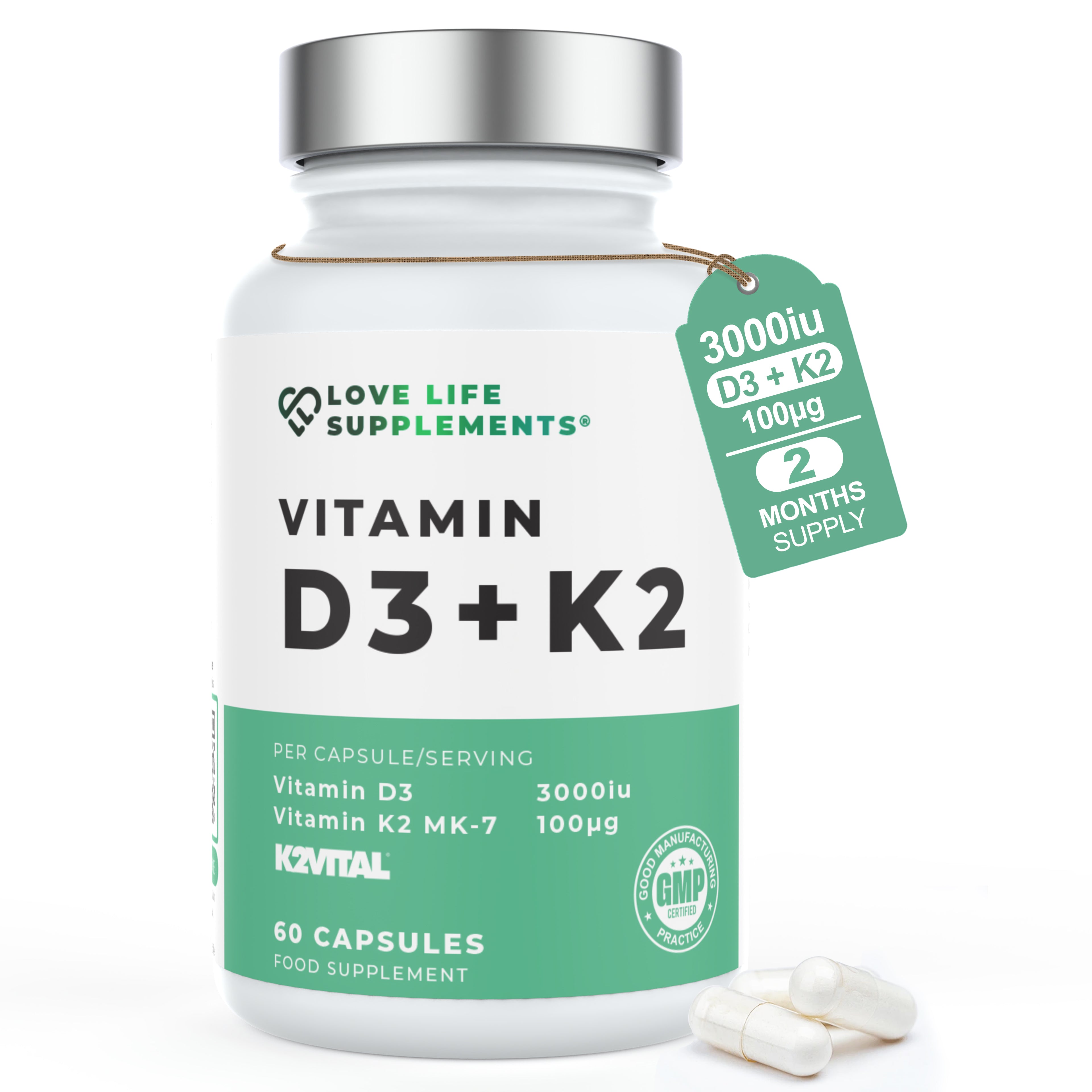 Vitamin D3 + K2 (K2Vital)