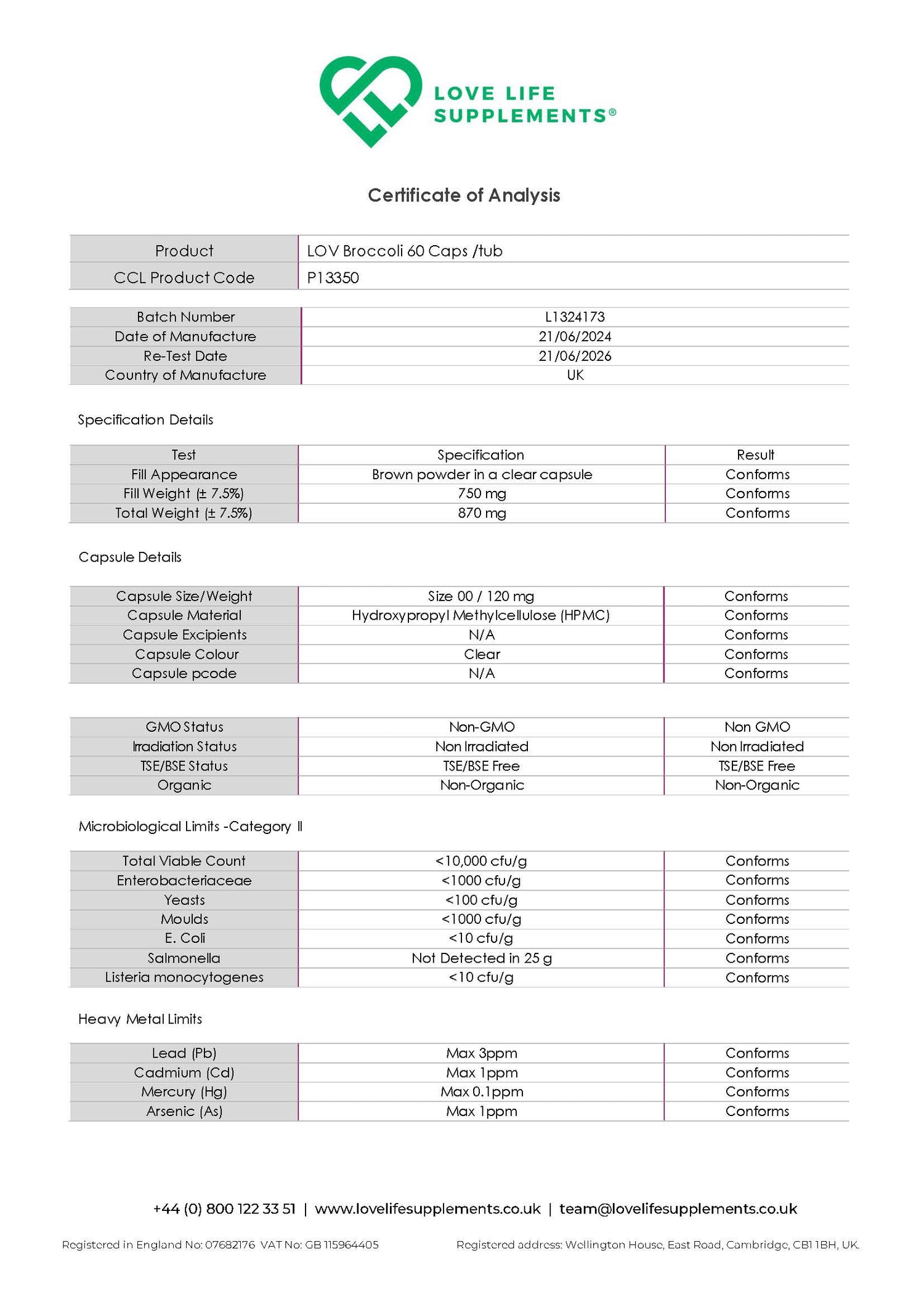 Broccoli Sprout Extract