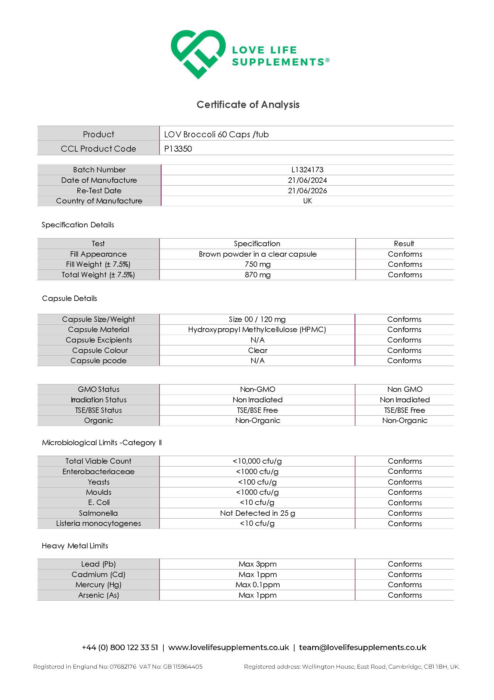 Broccoli Sprout Extract