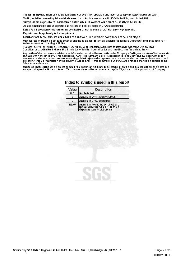 SGS Certificate of Analysis vitamin D3 K2 with results summary and SGS logo.