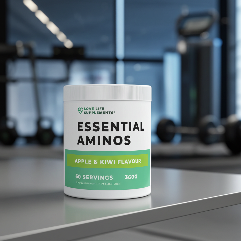 Essential Amino Acids tub on table