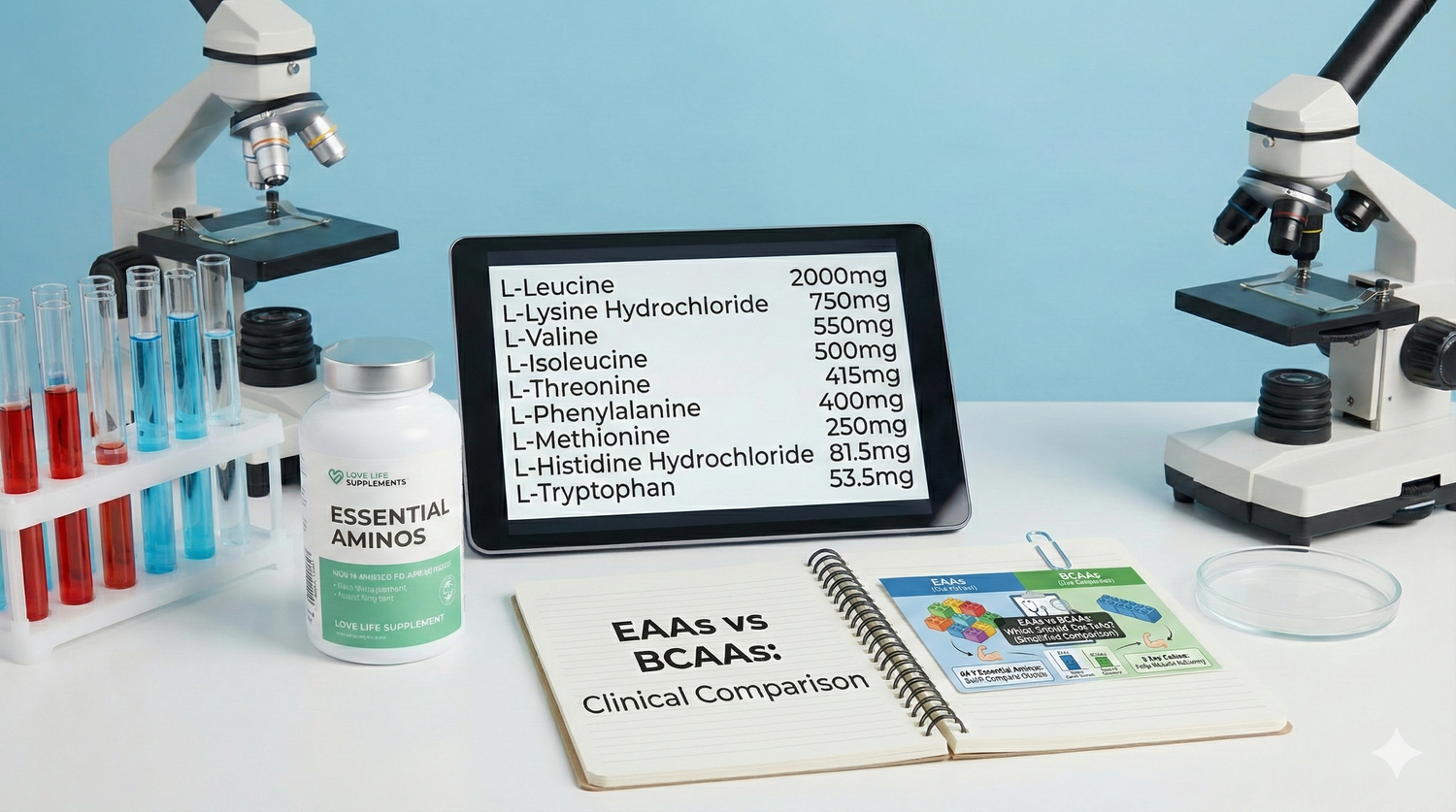 Essential amino acids vs branch chain amino acids
