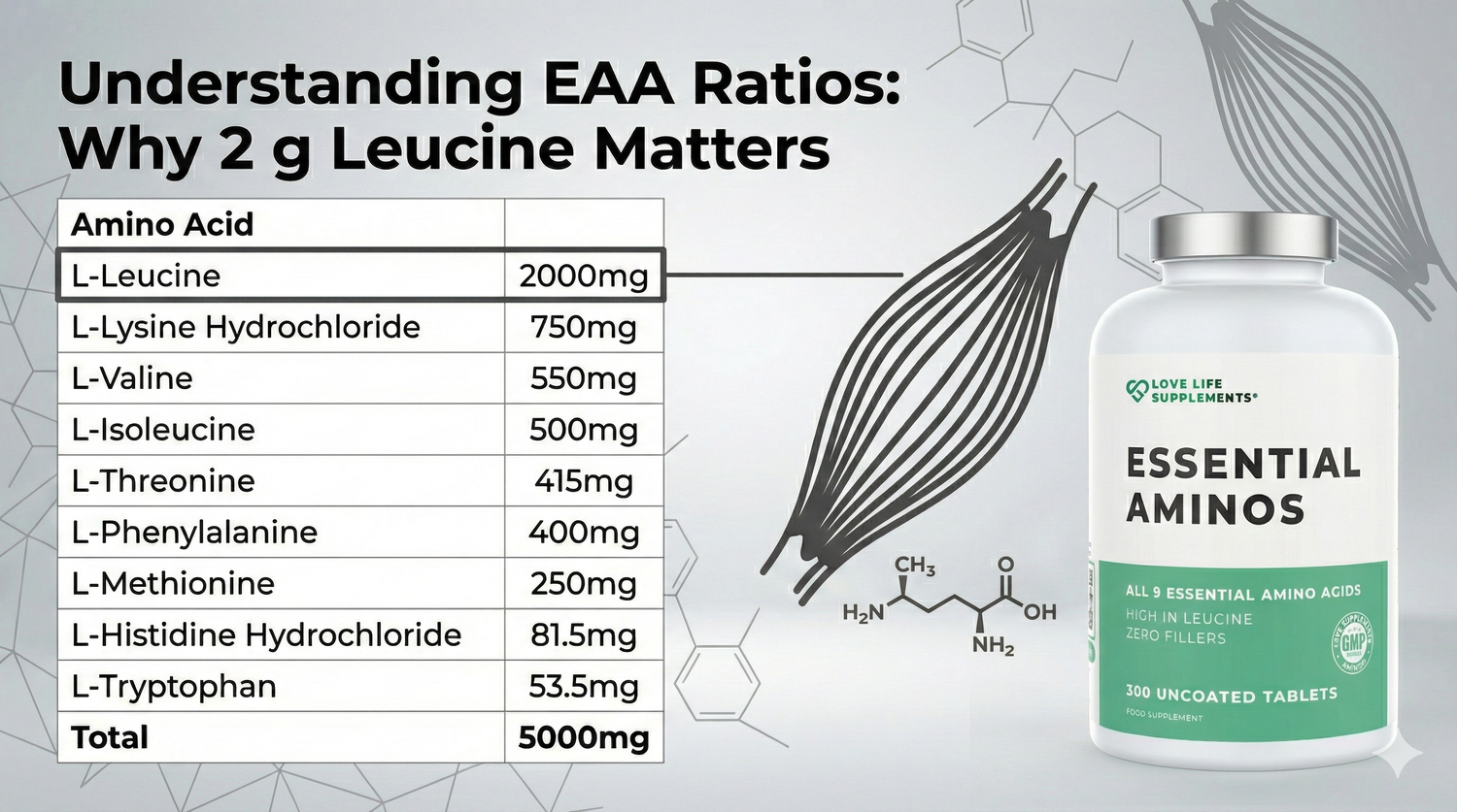 Understanding EAA Ratios: Why 2 grams of Leucine Matters