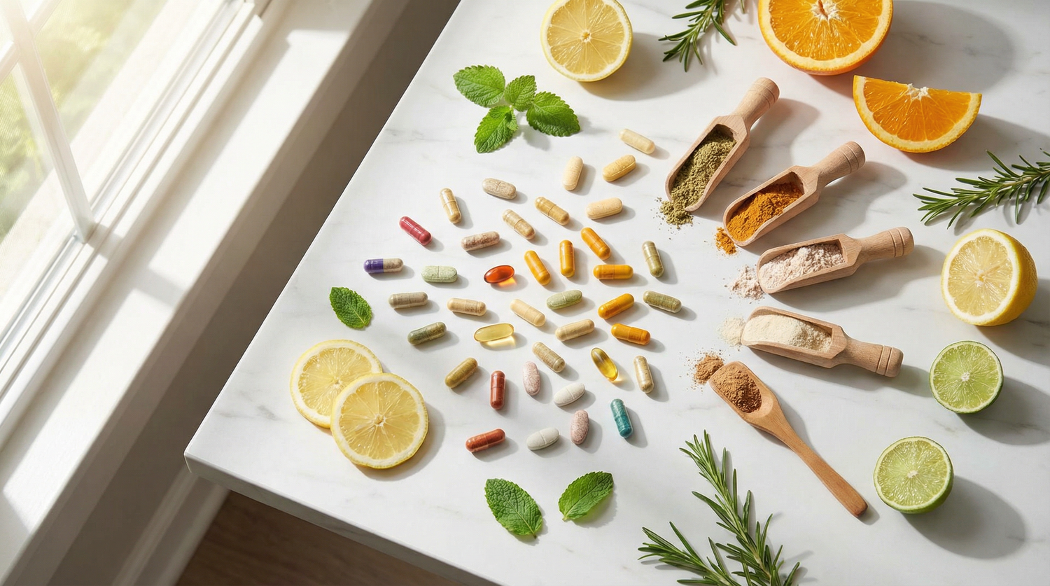 Supplement Industry Daily Briefing March 4 2026 - supplement capsules, powders, and natural ingredients on a marble surface