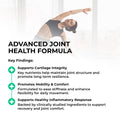 joint support Person stretching with text about advanced joint health formula