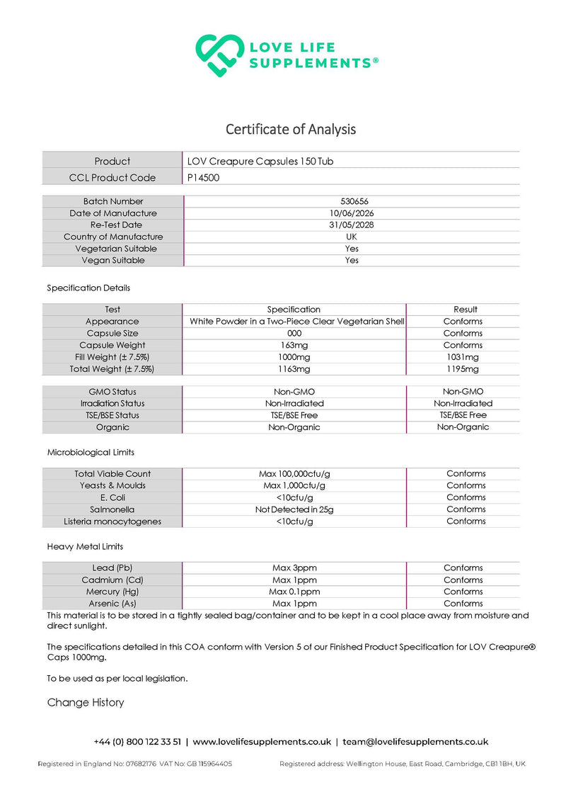 Creapure® Creatine Monohydrate Capsules