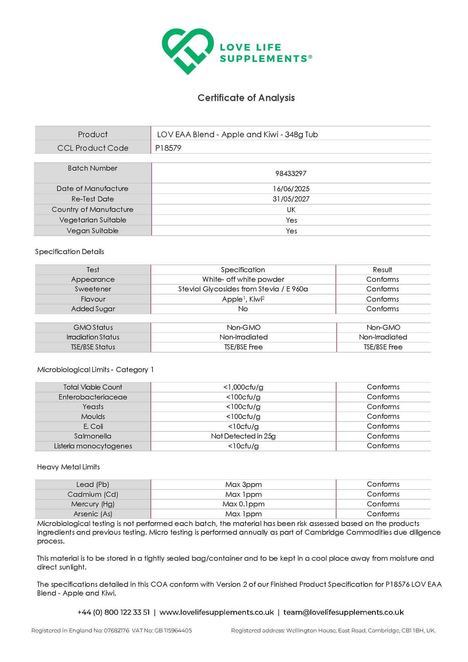 Essential Amino Acids (EAA Powder)