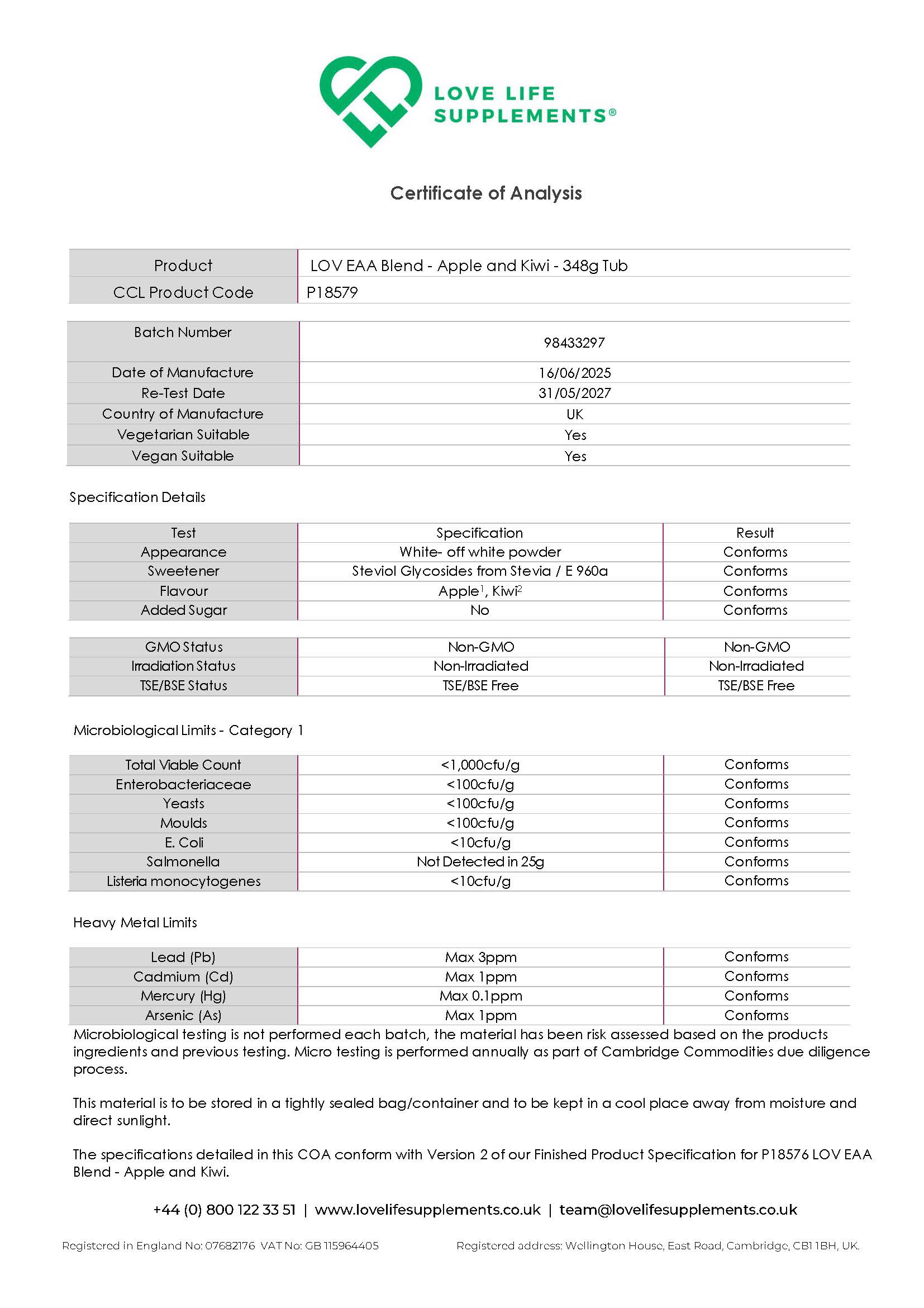 Essential Amino Acids (EAA Powder)