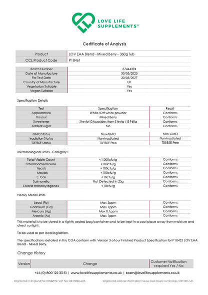 Essential Amino Acids (EAA Powder)