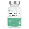 Supplement bottle labeled 'Electrolyte Balance' by Love Life Supplements on a white background