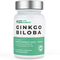 Supplement bottle labeled 'Ginkgo Biloba' by Love Life Supplements on a white background