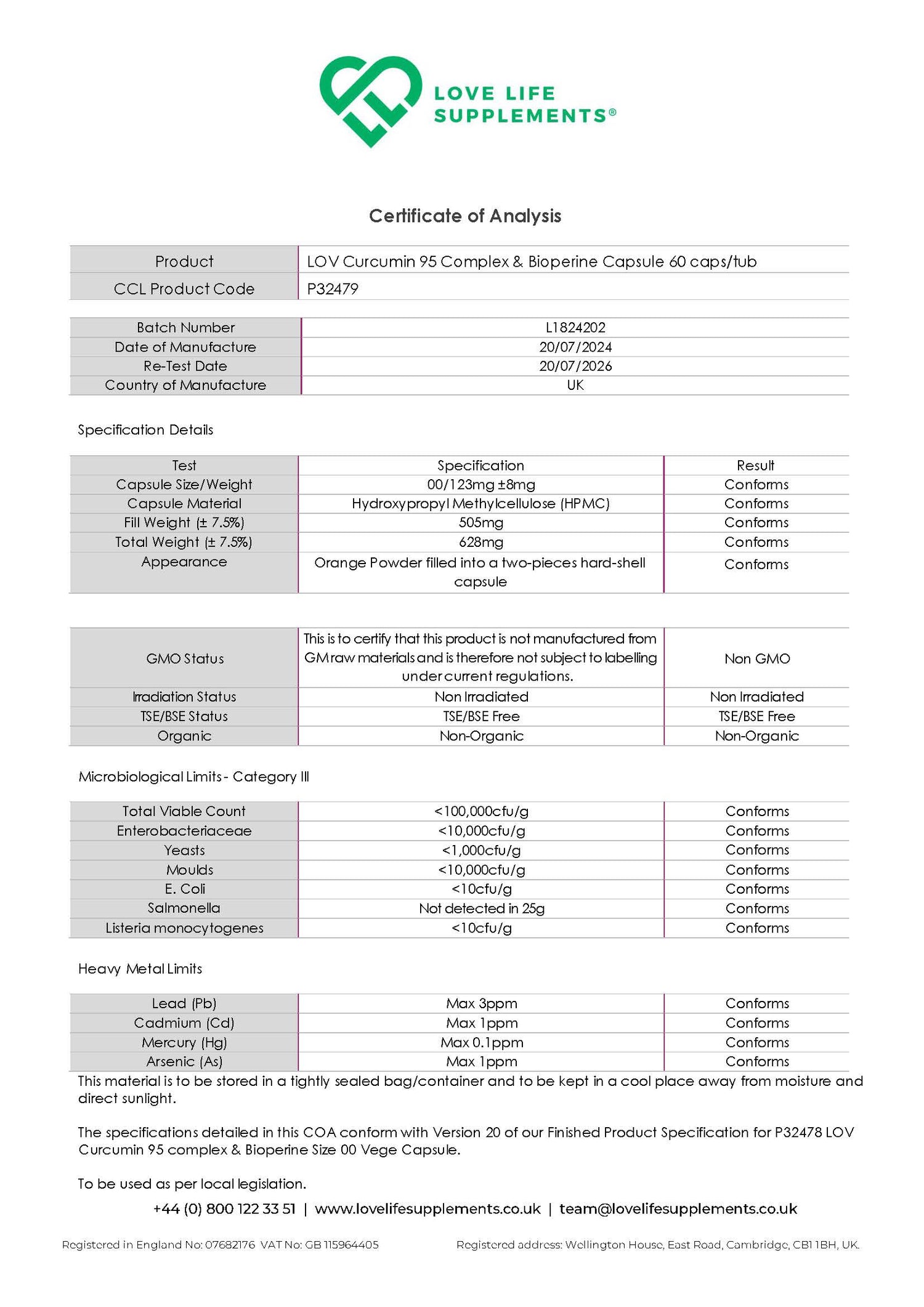 Curcumin 95 + Bioperine®