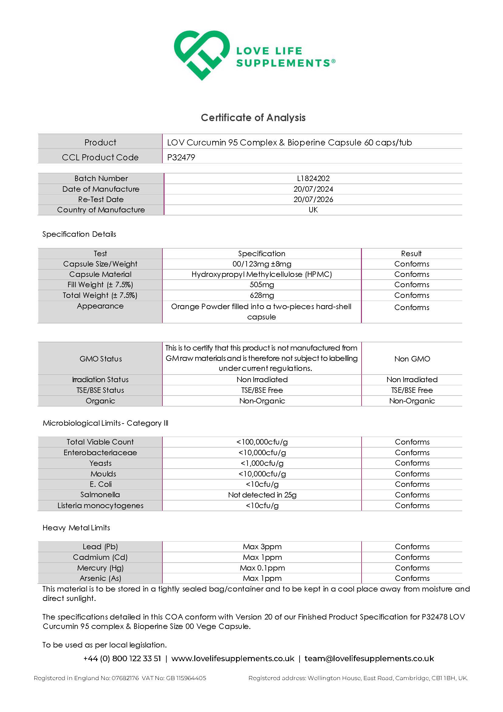 Curcumin 95 + Bioperine®