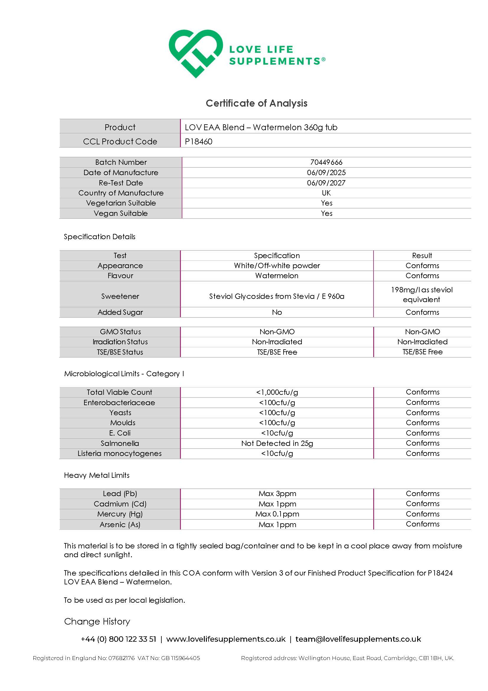Essential Amino Acids (EAA Powder)