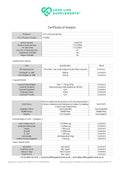 Vitamin_D3_K2 Certificate of Analysis for Love Life Supplements product, showing various specifications and results.