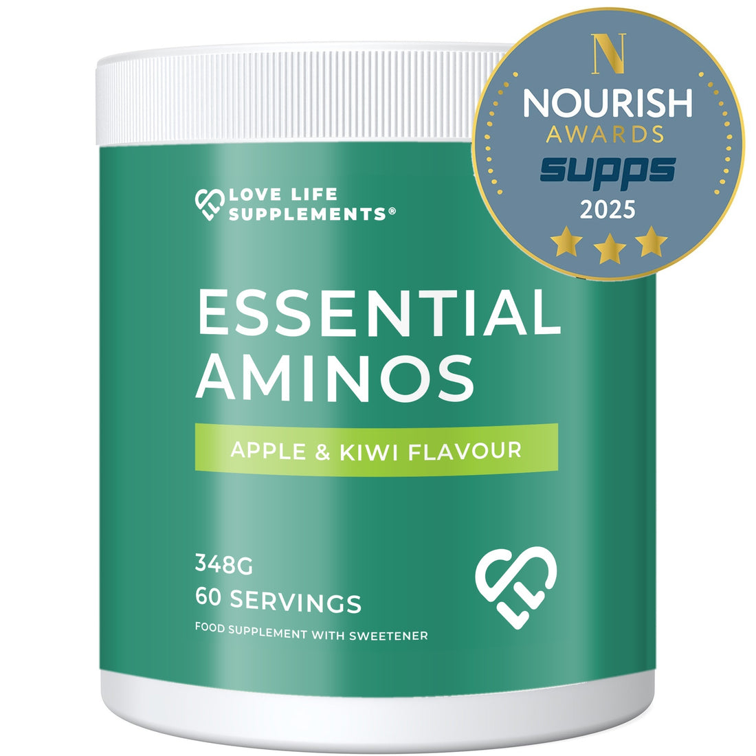 Supplement container labeled &