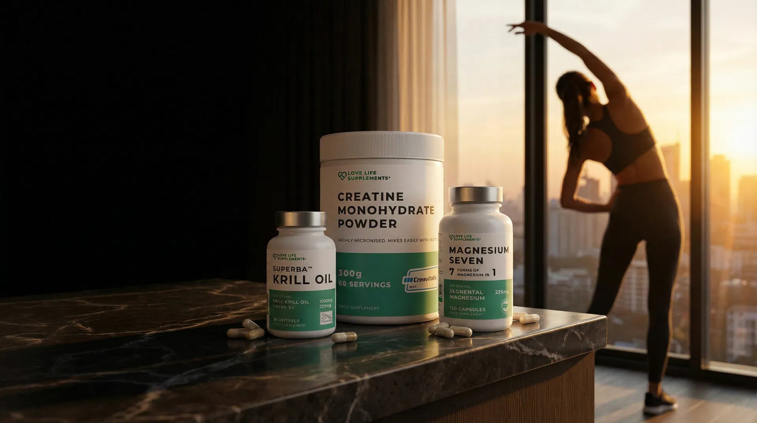 LLS Hero Desktop - 3 products with woman by window