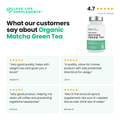 Customer reviews of Organic Matcha Green Tea