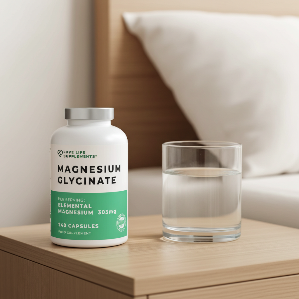 Supplement bottle labeled &