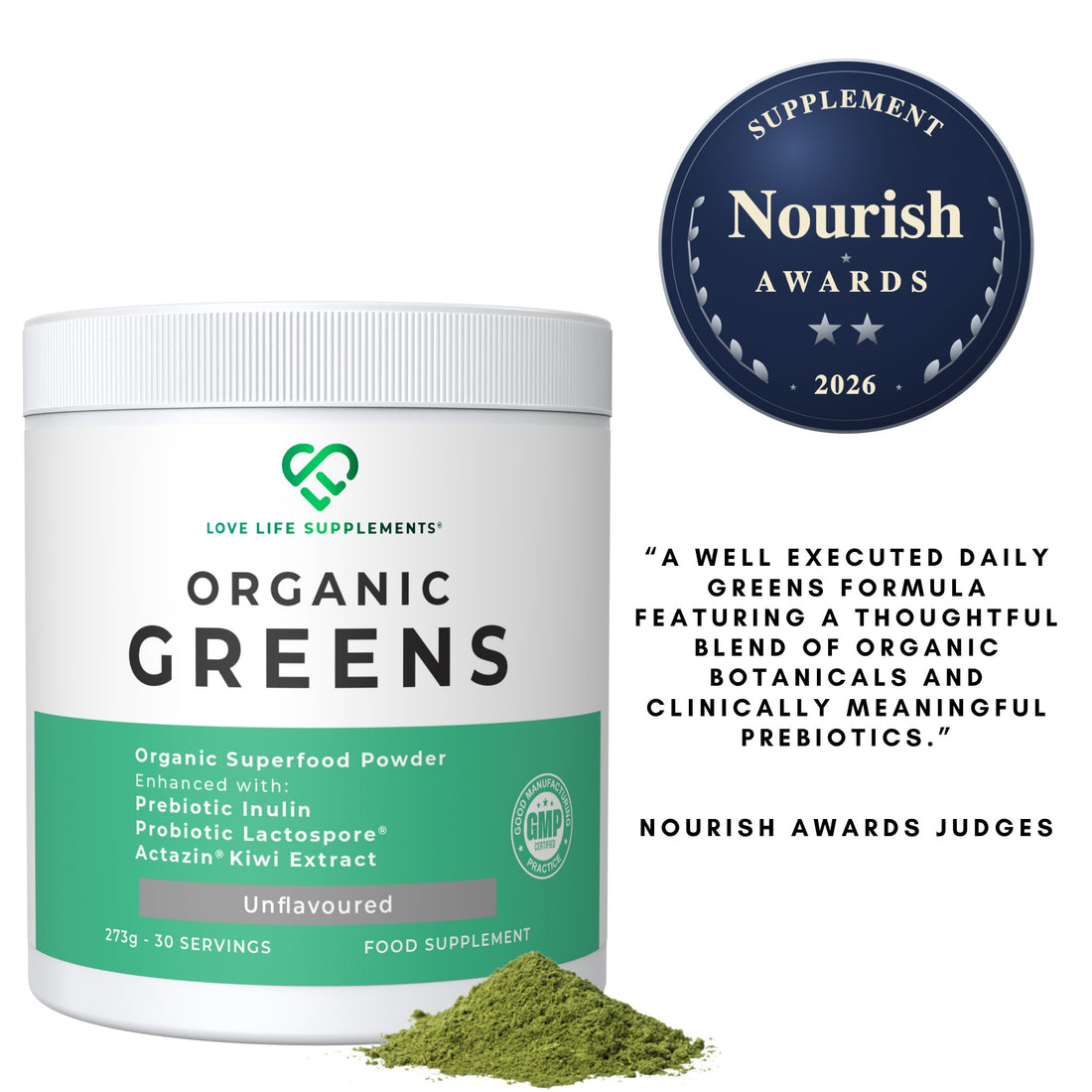 Organic Greens - Nourish Awards 2026 winner, judges&