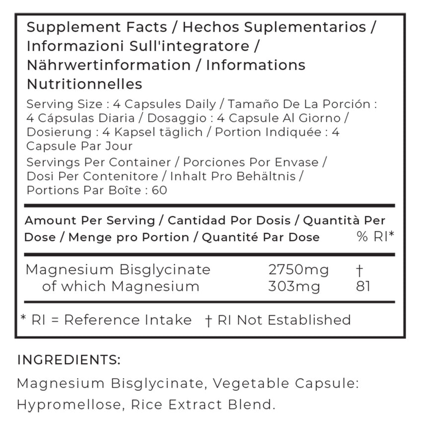 Magnesium Bisglycinate capsules Made in the UK Love Life Supplements